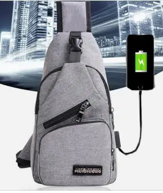 Мужской холщовый рюкзак с USB-зарядкой | Багаж и сумки