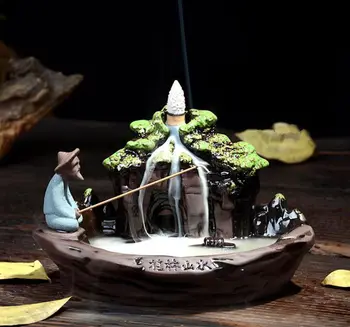 Ceramic Art Backflow Incense Burner Censer Home Office Furnace Decor Fragrant
Ceramic Art Backflow Incense Burner Censer Home Office Furnace Decor Fragrant