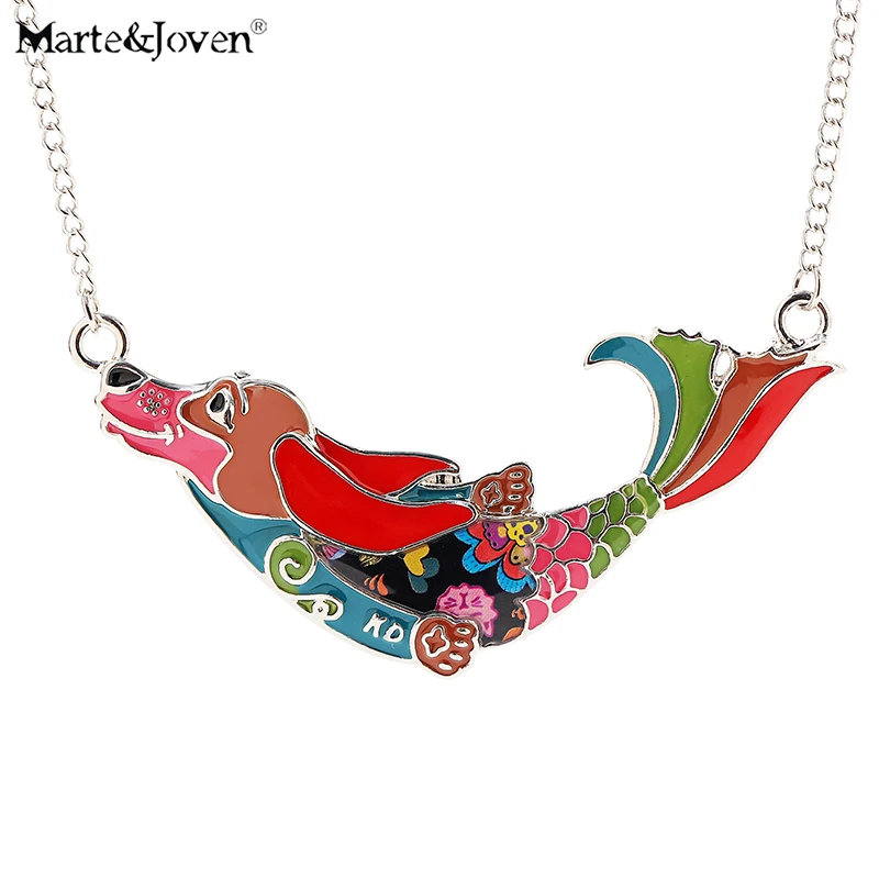 Marte&Joven Cute Puppy Dog Pendants Necklace for Women and Novelty Art Enamel Mermaid Fishtail Jewelry
Marte&Joven Cute Puppy Dog Pendants Necklace for Women and Novelty Art Enamel Mermaid Fishtail Jewelry