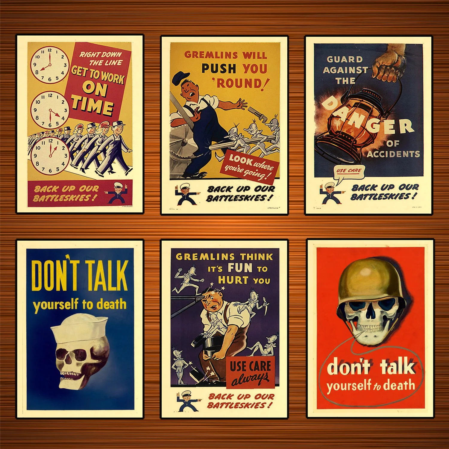 Vintage USA WW2 Production Propaganda Poster Don't Talk Yourself to Death Classic Canvas Paintings Wall Stickers Home Decor Gift
Vintage USA WW2 Production Propaganda Poster Don't Talk Yourself to Death Classic Canvas Paintings Wall Stickers Home Decor Gift