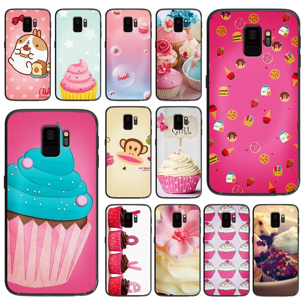 Cute Cupcakes soft phone cover case for Samsung Galaxy S6 S7 S8 S9 S10e Plus Note 8 9 Black silicone Cases
Cute Cupcakes soft phone cover case for Samsung Galaxy S6 S7 S8 S9 S10e Plus Note 8 9 Black silicone Cases