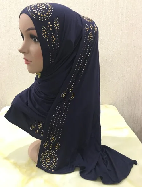 H1343 popular soft modal elastic jersey cotton long scarf with rhinestones,women's headwrap,islamic long scarf
H1343 popular soft modal elastic jersey cotton long scarf with rhinestones,women's headwrap,islamic long scarf