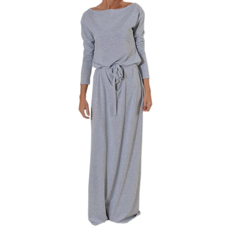 Women Sexy Long Dress Female Slash Neck Long Sleeve Maxi Long Dress Girls Summer Solid Casual Sundress Boho Plus Size PL028G
Women Sexy Long Dress Female Slash Neck Long Sleeve Maxi Long Dress Girls Summer Solid Casual Sundress Boho Plus Size PL028G