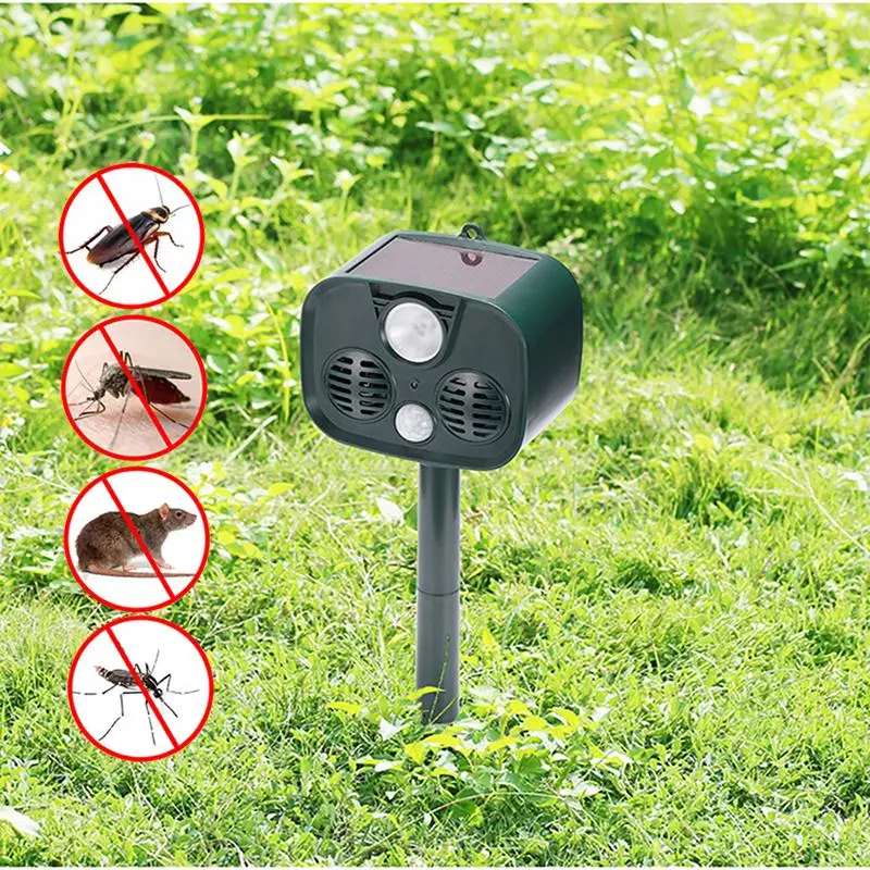 25-61kHz New Tech Animal Repeller for Rodent Control Garden for Insect Outdoor Animal Drive Yard Ultrasonic Driver Snake
25-61kHz New Tech Animal Repeller for Rodent Control Garden for Insect Outdoor Animal Drive Yard Ultrasonic Driver Snake