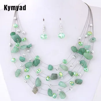 Kymyad Bohemian Jewelry Sets For Women Multilayer Crystal Silver African Beads Stone Jewelry Set Statement Necklace Earrings Set
Kymyad Bohemian Jewelry Sets For Women Multilayer Crystal Silver African Beads Stone Jewelry Set Statement Necklace Earrings Set