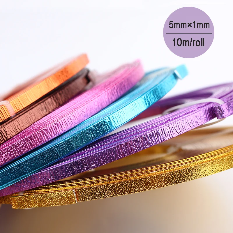 Embrossed Flat Anodized Aluminum Wire Gold Silver Coffee Black Soft 5mmx1mm 10m Carving Embossing Wrap Beads Craft Jewelry Wire
Embrossed Flat Anodized Aluminum Wire Gold Silver Coffee Black Soft 5mmx1mm 10m Carving Embossing Wrap Beads Craft Jewelry Wire