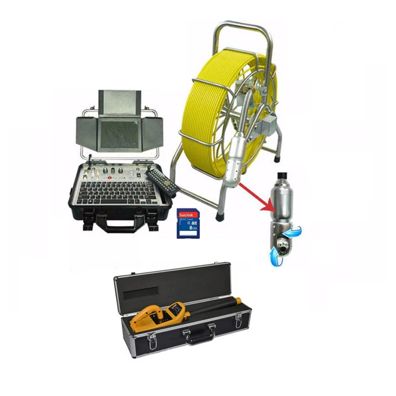 512hz pipe locator transmitter receiver 50mm pan tilt rotate pipe inspection camera system 60meter cable with 8'monitor keyboard
512hz pipe locator transmitter receiver 50mm pan tilt rotate pipe inspection camera system 60meter cable with 8'monitor keyboard