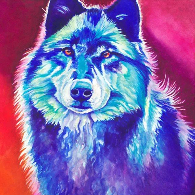 Diamond Embroidery Painting Wolf Hobby Mosaic Crafts Kit Diy Cross Stitch Animal | Дом и сад