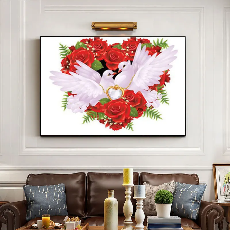 DIY 40x30cm Rose Pigeon Half Drill Diamond Embroidery 5D Painting Cross Stitch Crystal Mosaic Home Decor 8 0718 WXV Sale
DIY 40x30cm Rose Pigeon Half Drill Diamond Embroidery 5D Painting Cross Stitch Crystal Mosaic Home Decor 8 0718 WXV Sale