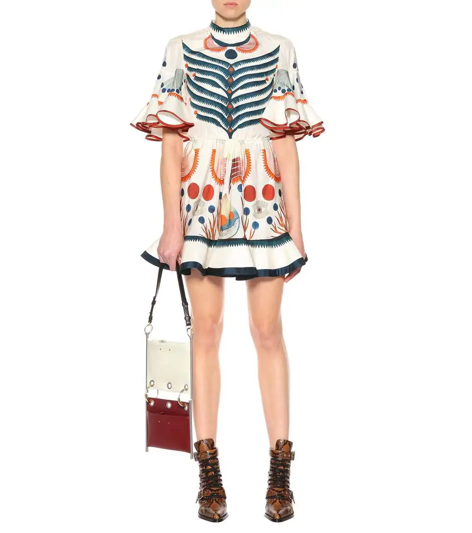 Brand fashion 2019 Summer Dress Women Runway fish tail Designer Print Flare Sleeve Ruffle mini Party dress
Brand fashion 2019 Summer Dress Women Runway fish tail Designer Print Flare Sleeve Ruffle mini Party dress