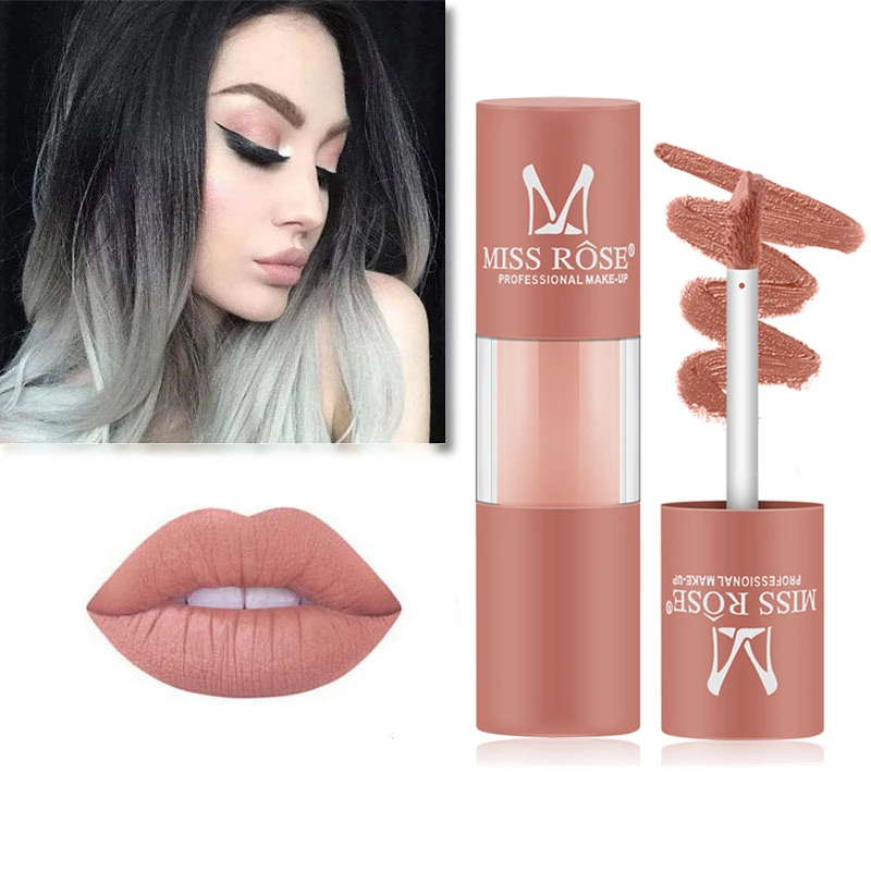 

MISS ROSE Velvet Matte Lip Gloss Nude Liquid Lipstick Moisturizing Waterprof Lipgloss Tint Makeup For Lips Long Lasting Glaze