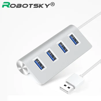 Robotsky 4 Port USB HUB 3.0 High Speed USB3.0 Splitter Adapter Blue LED for Notebook Laptop
Robotsky 4 Port USB HUB 3.0 High Speed USB3.0 Splitter Adapter Blue LED for Notebook Laptop