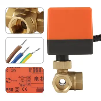 G1/2" DN15 ball valve Brass Ball Valve 3 Way Motorized Ball Electrical Valve for Flow Control 24V Brass 
G1/2" DN15 ball valve Brass Ball Valve 3 Way Motorized Ball Electrical Valve for Flow Control 24V Brass