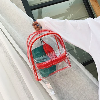 Summer Woman Casual Mini Backpacks Transparent Jelly Back Pack Fashion Cool School Bag Cute Personality Small Transparent Bags
Summer Woman Casual Mini Backpacks Transparent Jelly Back Pack Fashion Cool School Bag Cute Personality Small Transparent Bags