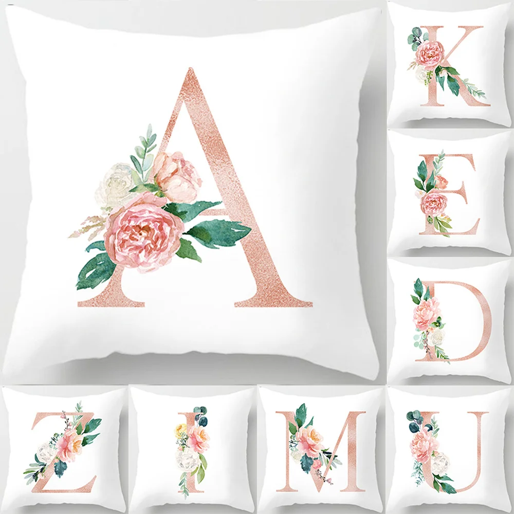 26 Alphabet Floral Print Cushion Cover Peach Skin Soft Throw Pillow Case Waist Pillow Cover Wedding LOVE Valentine's Day Decor
26 Alphabet Floral Print Cushion Cover Peach Skin Soft Throw Pillow Case Waist Pillow Cover Wedding LOVE Valentine's Day Decor