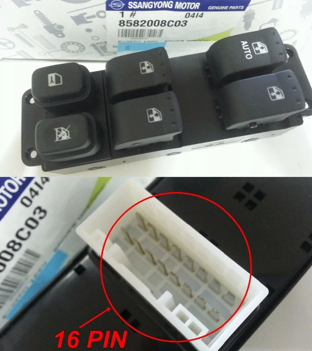 OEM 8582008C03 Front Power Window Main Switch 16PIN For Ssangyong Rexton 2009M/Y 8582008C03
OEM 8582008C03 Front Power Window Main Switch 16PIN For Ssangyong Rexton 2009M/Y 8582008C03