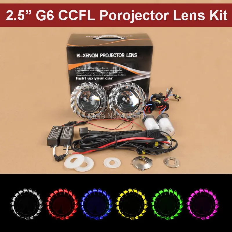 Free Shipping 2015 New 2.5 inches HID Bi xenon Projector Lens 35W HID Bulb CCFL Angel Eye for Car Headlight Retrofit Kit
Free Shipping 2015 New 2.5 inches HID Bi xenon Projector Lens 35W HID Bulb CCFL Angel Eye for Car Headlight Retrofit Kit