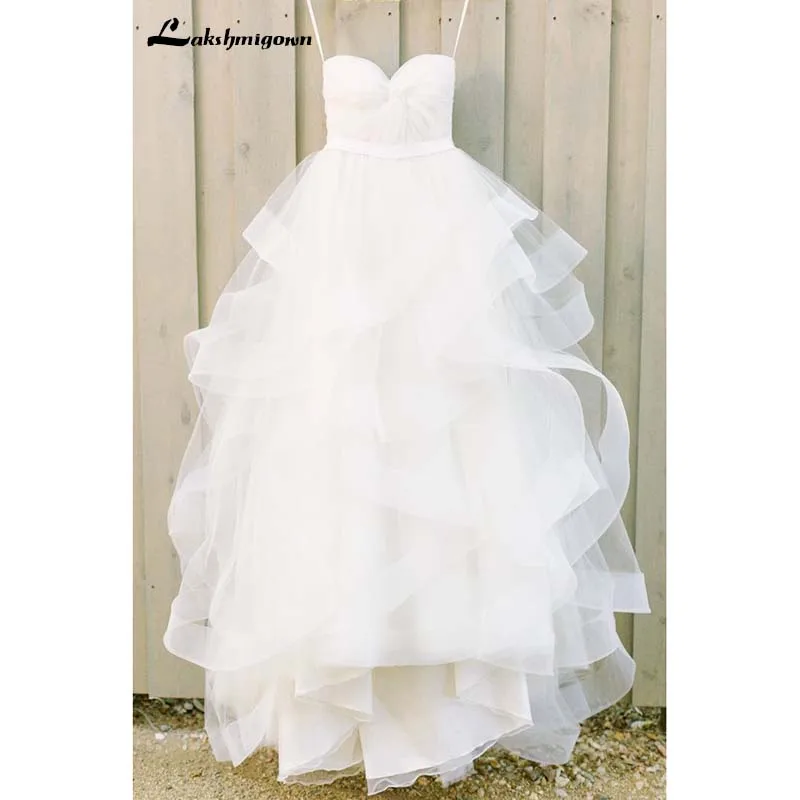 Ivory Sweetheart Tulle Floor-length Beach Wedding Dresses With Ruffles Bridal Gown Vestido De Casamento
Ivory Sweetheart Tulle Floor-length Beach Wedding Dresses With Ruffles Bridal Gown Vestido De Casamento
