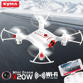 SYMA X20W Mini Drone WIFI Camera FPV Real Time Transit RC Dron Quadcopter Selfie Drone Flight Plan Easy Control Aircraft Toys
SYMA X20W Mini Drone WIFI Camera FPV Real Time Transit RC Dron Quadcopter Selfie Drone Flight Plan Easy Control Aircraft Toys