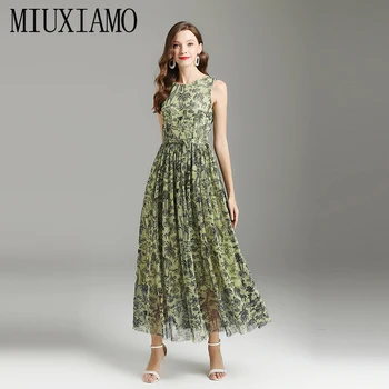 MIUXIMAO 2019 Spring&Summer Long Dress New Arrival Fashion Sleeveless Floral Dress Print Ankle-Length Maxi Dress Women vestido
MIUXIMAO 2019 Spring&Summer Long Dress New Arrival Fashion Sleeveless Floral Dress Print Ankle-Length Maxi Dress Women vestido