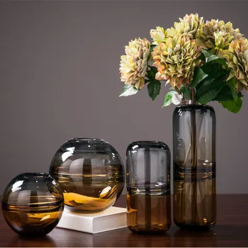 American modern colored glass vase living room restaurant hydroponic flower arrangement two-color transparent flower decoration
American modern colored glass vase living room restaurant hydroponic flower arrangement two-color transparent flower decoration