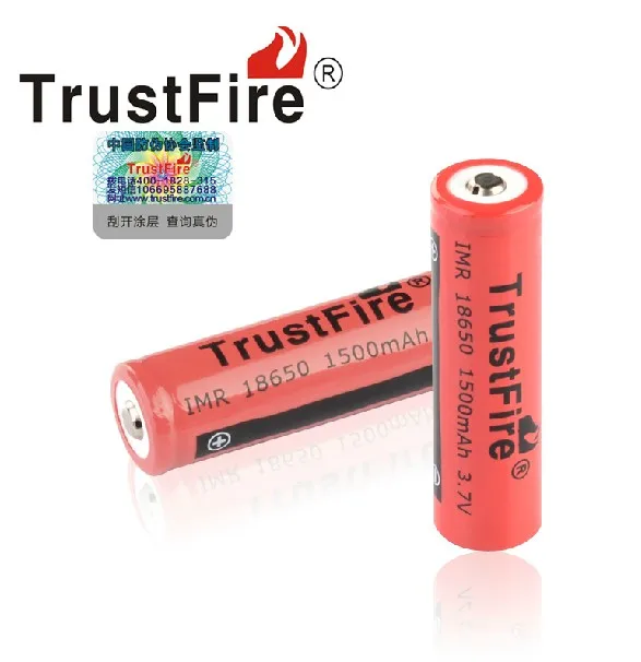 

4pcs/lot TrustFire IMR 18650 1500mah 3.7V Rechargeable Battery Lithium Batteries For LED Flashlights E-cigarettes Camera