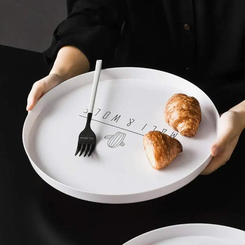 Round Breakfast Plate Home Fruit Tray Living Room Tea Cup Tray Dim Sum Plastic Tray
Round Breakfast Plate Home Fruit Tray Living Room Tea Cup Tray Dim Sum Plastic Tray