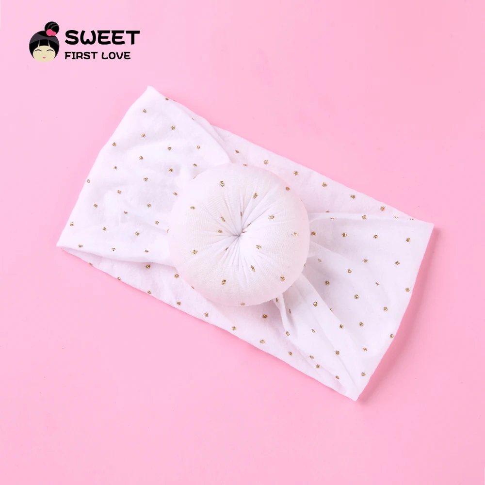 Gold Dot Baby Top Round Wide Headbands Girls Soft Nylon Turban Head Elastic Hari Bands And Wraps Cute Hair Accessories For Baby
Gold Dot Baby Top Round Wide Headbands Girls Soft Nylon Turban Head Elastic Hari Bands And Wraps Cute Hair Accessories For Baby