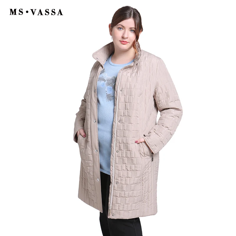 MS VASSA Ladies Coats 2018 Autumn Winter Women Trench plus size 4XL 7XL turn-down collar zipper snap button placket outerwear
MS VASSA Ladies Coats 2018 Autumn Winter Women Trench plus size 4XL 7XL turn-down collar zipper snap button placket outerwear