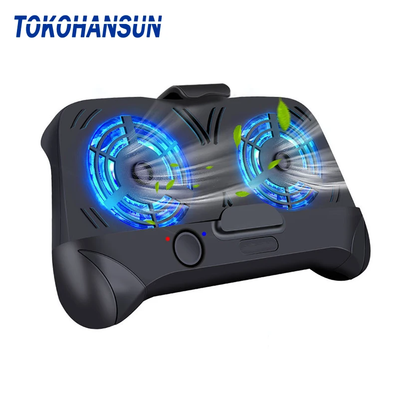 TOKOHANSUN Mobile Phone Cooler Cooling Fan Gamepad Holder Stand 1800 mAh Power Bank Radiator Mute Fan for 4-7 inch Smartphone
TOKOHANSUN Mobile Phone Cooler Cooling Fan Gamepad Holder Stand 1800 mAh Power Bank Radiator Mute Fan for 4-7 inch Smartphone