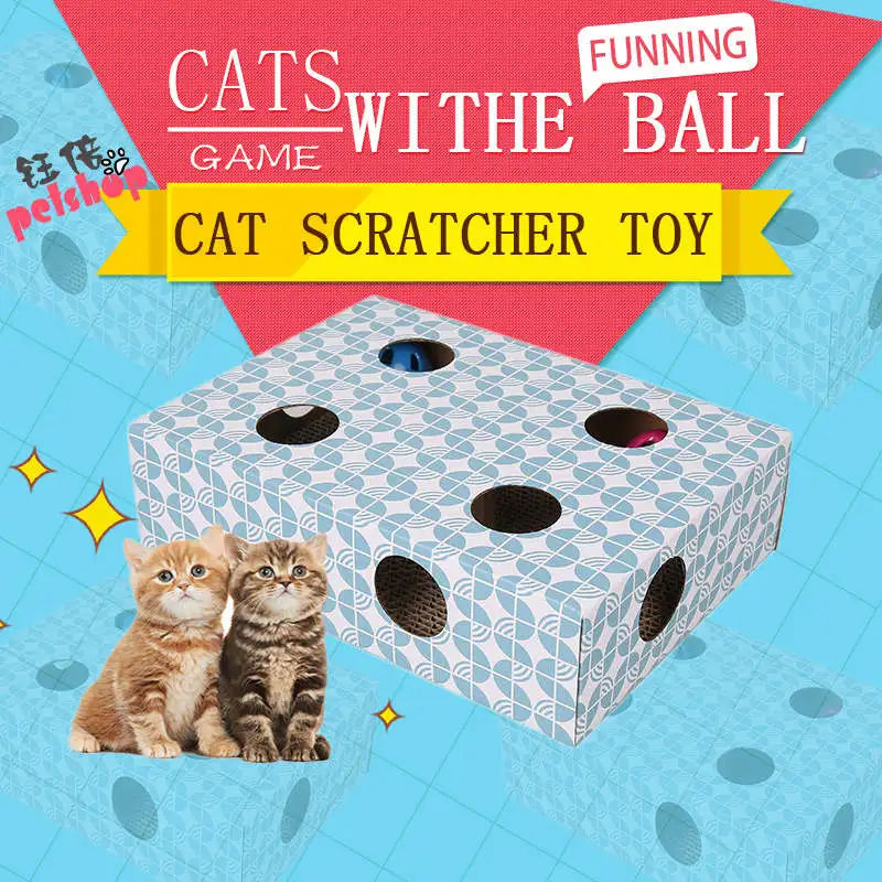 YUBEI Multi-hole Cat Scratcher With Ball Squeak Toys Fun Pet Products Cat Toy Supplies Scratchers for Cat Toys Whack A Mole Game
YUBEI Multi-hole Cat Scratcher With Ball Squeak Toys Fun Pet Products Cat Toy Supplies Scratchers for Cat Toys Whack A Mole Game
