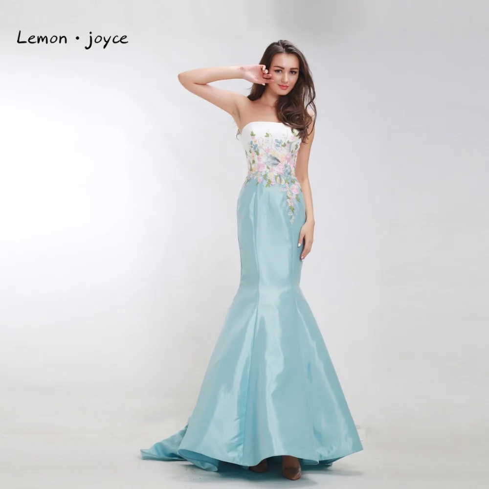 Luxury Mermaid Evening Dresses Long Strapless Appliques with Stone Floor-Length Maxi Prom Gowns Plus Size Blue
Luxury Mermaid Evening Dresses Long Strapless Appliques with Stone Floor-Length Maxi Prom Gowns Plus Size Blue