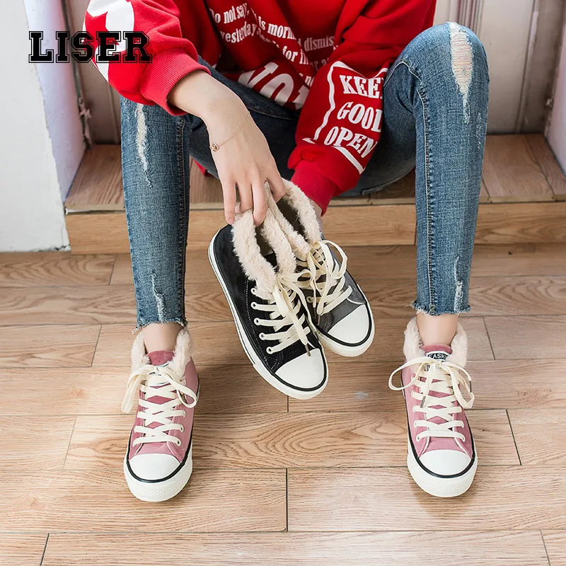 women flat high top sneakers lace up round toe mixed colors fabric turned over fur pink grey vulcanized shoes fluffy warm winter
women flat high top sneakers lace up round toe mixed colors fabric turned over fur pink grey vulcanized shoes fluffy warm winter