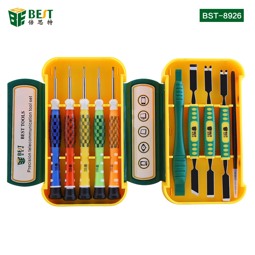 

BST-8926 10 in 1 Precision Screwdriver Set Tools Professional Computer Repair Tools Mobile Phone Repair for iPhone X XR Xm