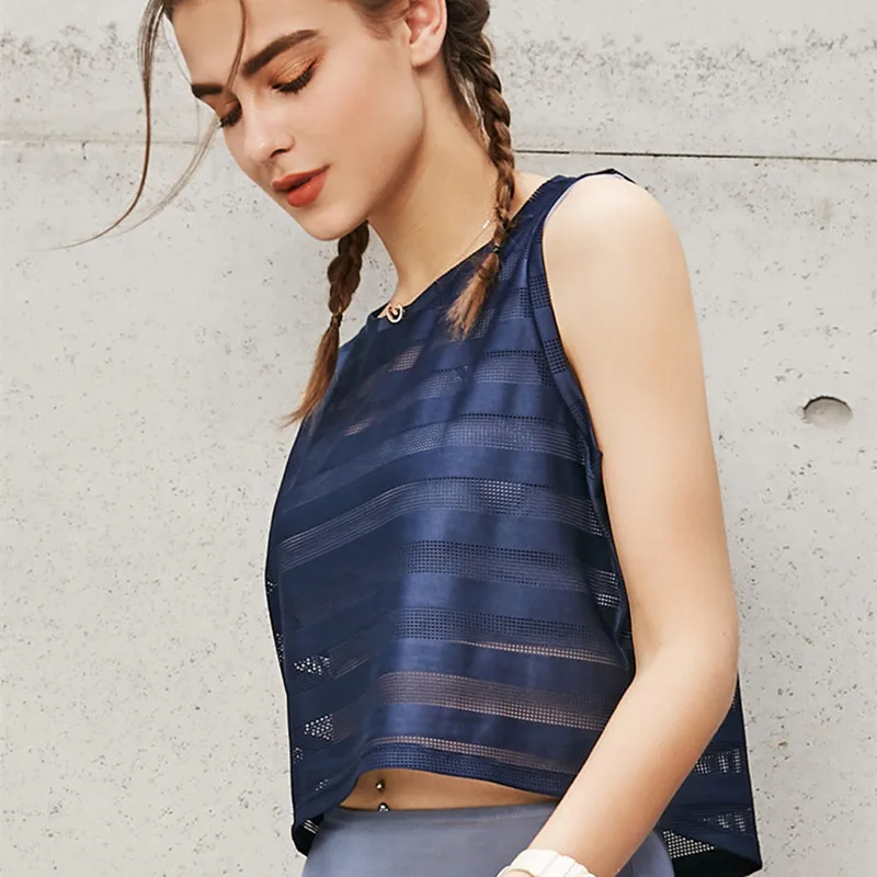 Stripe Mesh Sports Sleeveless Vest Women's Gym Fitness Tank Quick-drying Yoga Shirt Running Workout Top Breathable Yoga Vest
Stripe Mesh Sports Sleeveless Vest Women's Gym Fitness Tank Quick-drying Yoga Shirt Running Workout Top Breathable Yoga Vest