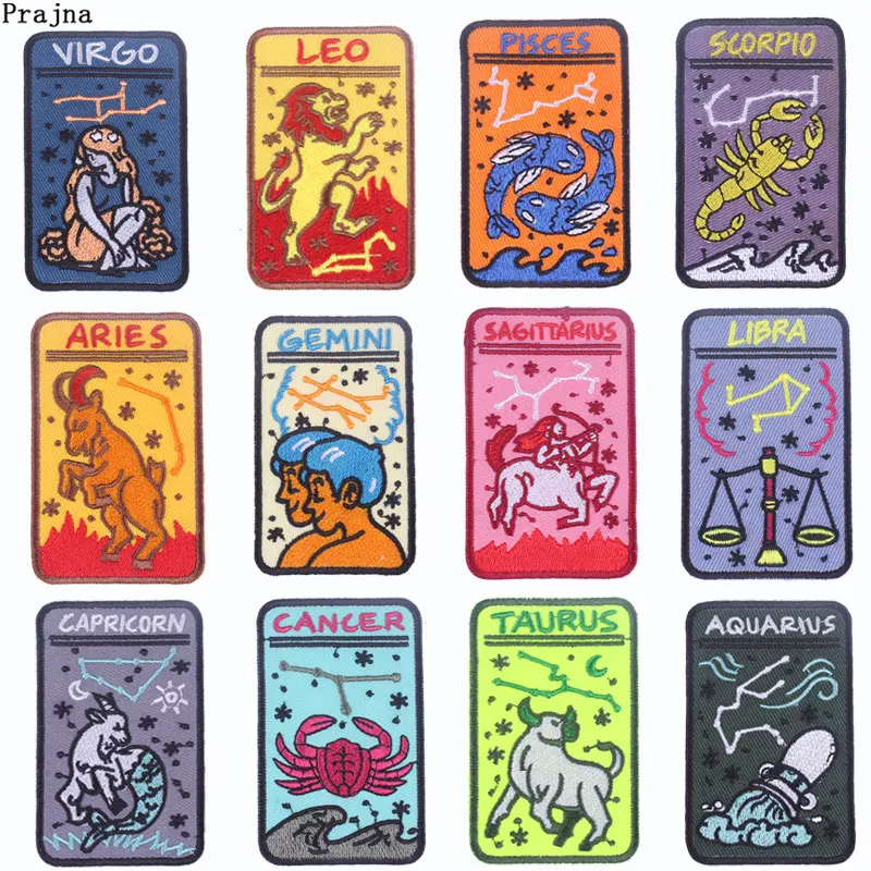 Prajna Gemini Leo Embroidery Patches Sagittarius Iron on Patches For Clothing Backpacks Constellation Appliques Diy Hat Decor F
Prajna Gemini Leo Embroidery Patches Sagittarius Iron on Patches For Clothing Backpacks Constellation Appliques Diy Hat Decor F