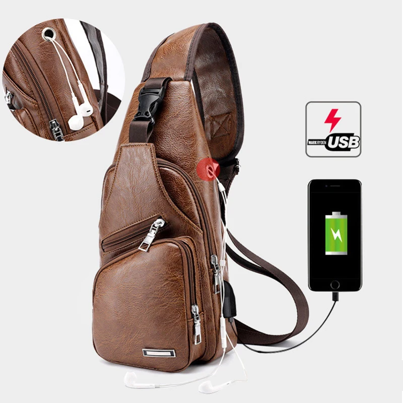 Men leather Chest Bag Waterproof Phone USB Charging Casual Messenger Bag Outdoor Belt Pack Zipper Solid Waist Bag Sports Bags
Men leather Chest Bag Waterproof Phone USB Charging Casual Messenger Bag Outdoor Belt Pack Zipper Solid Waist Bag Sports Bags