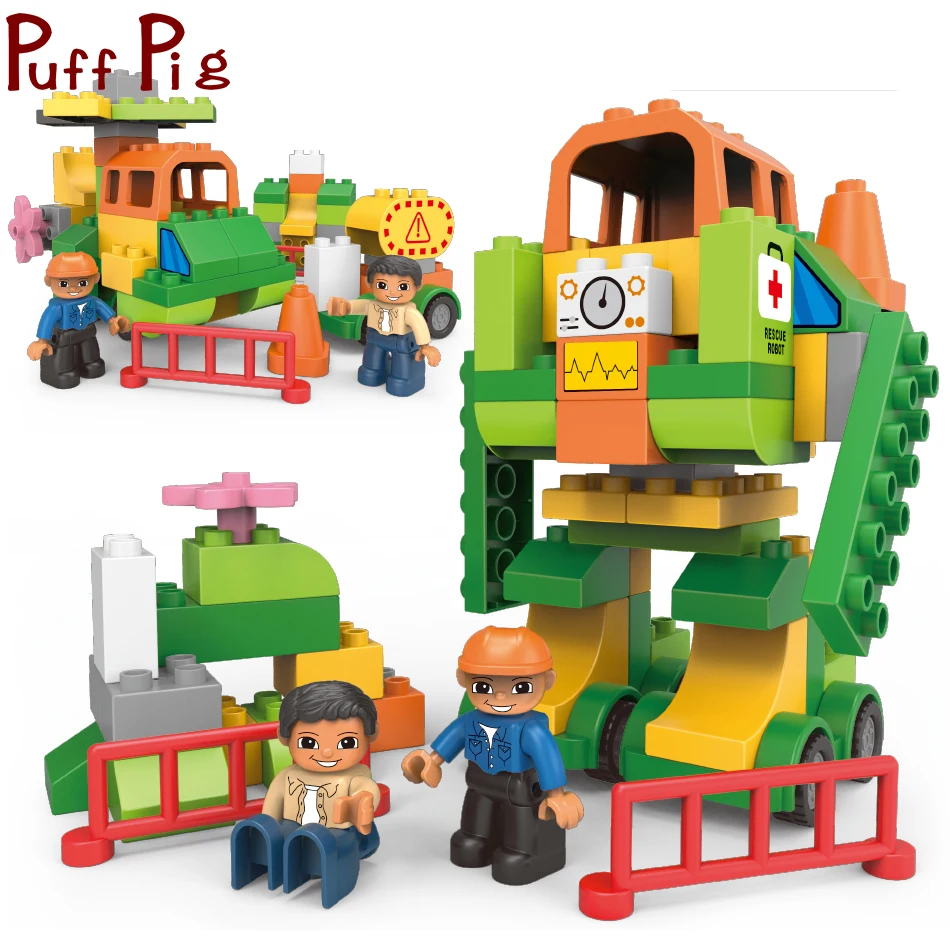 61PCS Medical Rescue Cars Transformable Robot Big Size DIY Town Building Blocks Oyuncak legorreta Duploe City Figures Kids Toys
61PCS Medical Rescue Cars Transformable Robot Big Size DIY Town Building Blocks Oyuncak legorreta Duploe City Figures Kids Toys