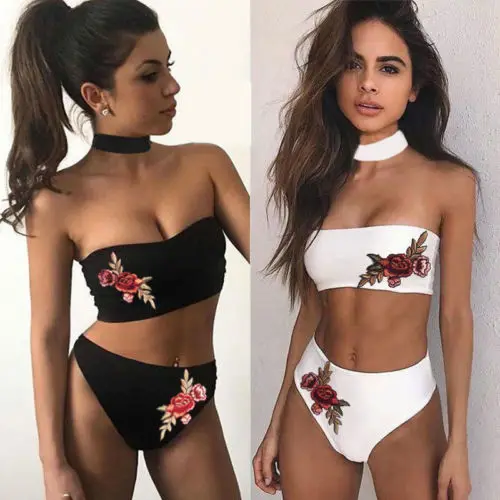 Women Floral High Waist Flower Print Bandeau Strapless Swimsuit Swimwear Bikini Set New 2018 Summer Bather Suit Swimming Suit
Women Floral High Waist Flower Print Bandeau Strapless Swimsuit Swimwear Bikini Set New 2018 Summer Bather Suit Swimming Suit