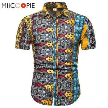 New 2019 Summer Fashion Brand Men National Printed Pattern Casual Linen Short Sleeve Hawaiian Shirt Male Camisa Social Masculina
New 2019 Summer Fashion Brand Men National Printed Pattern Casual Linen Short Sleeve Hawaiian Shirt Male Camisa Social Masculina
