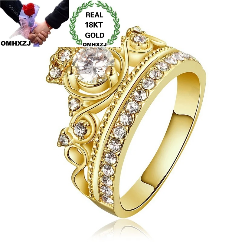 OMHXZJ Wholesale European Fashion Woman Girl Party Birthday Wedding Gift Shiny Crown AAA Zircon 18KT Gold Rose Gold Ring RR924
OMHXZJ Wholesale European Fashion Woman Girl Party Birthday Wedding Gift Shiny Crown AAA Zircon 18KT Gold Rose Gold Ring RR924