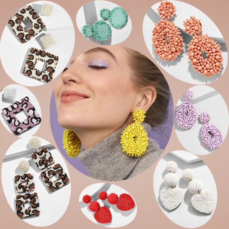 Dvacaman Summer Colorful Beads Handmade Earrings for Women Fashion Beach Large Big Hoop Earrings Girls Wedding Hanging Earrings
Dvacaman Summer Colorful Beads Handmade Earrings for Women Fashion Beach Large Big Hoop Earrings Girls Wedding Hanging Earrings