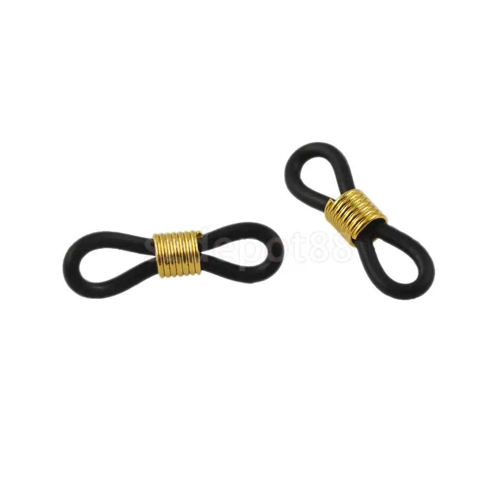 65 Pieces Wholesale Bulk Eyeglass Spectacle Strap Holder Anti-slip Loop Ends Rubber Cooper Findings Retainer Supply