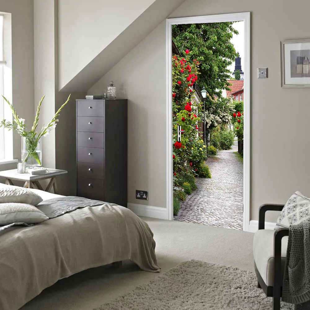 77x200cm 3D Medieval Town Rose Landscape Door Sticker For Living Room Bedroom Renew Vinyl Mural Paper Waterproof Wallpaper Decor
77x200cm 3D Medieval Town Rose Landscape Door Sticker For Living Room Bedroom Renew Vinyl Mural Paper Waterproof Wallpaper Decor