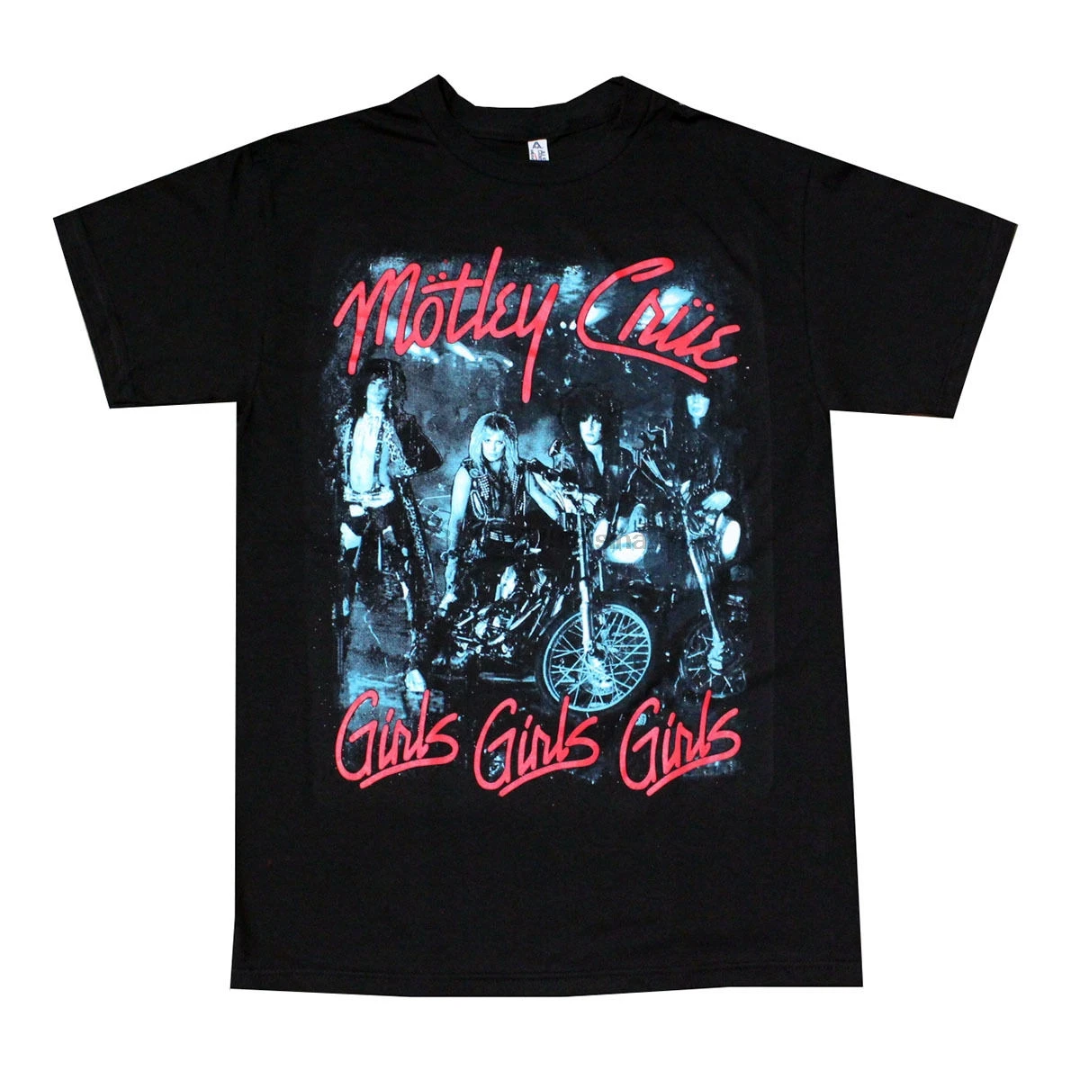Мужская футболка Motley Crue черная уникальная хлопковая с короткими рукавами и
