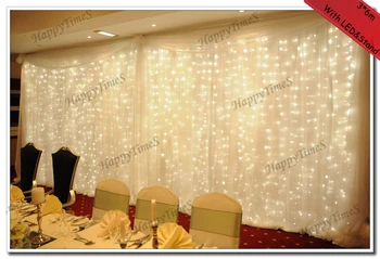 3*6m Wedding Curtain Backdrop With Detachable Swag With Stainless Steel Set&LED Light
3*6m Wedding Curtain Backdrop With Detachable Swag With Stainless Steel Set&LED Light