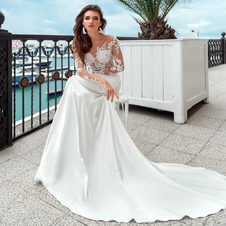 ADLN New Arrival Sexy Wedding Dress Illusion Boday Applique Long Sleeve Wedding Gowns for Bride Vestidos De Novia
ADLN New Arrival Sexy Wedding Dress Illusion Boday Applique Long Sleeve Wedding Gowns for Bride Vestidos De Novia