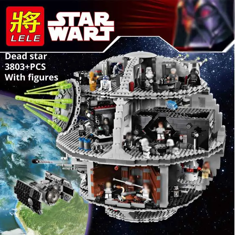 3803PCS lele Death Star 35000 Building Block Wars toys for Children TIE Fighter Bricks Compatible LegoINGlys 10188 birthday gift
3803PCS lele Death Star 35000 Building Block Wars toys for Children TIE Fighter Bricks Compatible LegoINGlys 10188 birthday gift