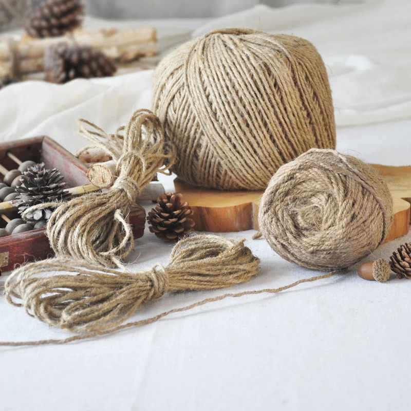 50m/100m 1 Roll Natural Jute Rope Multifunctional Twine Strings Gift Packing Cords Decorative Ropes DIY Handcraft Accessories
50m/100m 1 Roll Natural Jute Rope Multifunctional Twine Strings Gift Packing Cords Decorative Ropes DIY Handcraft Accessories