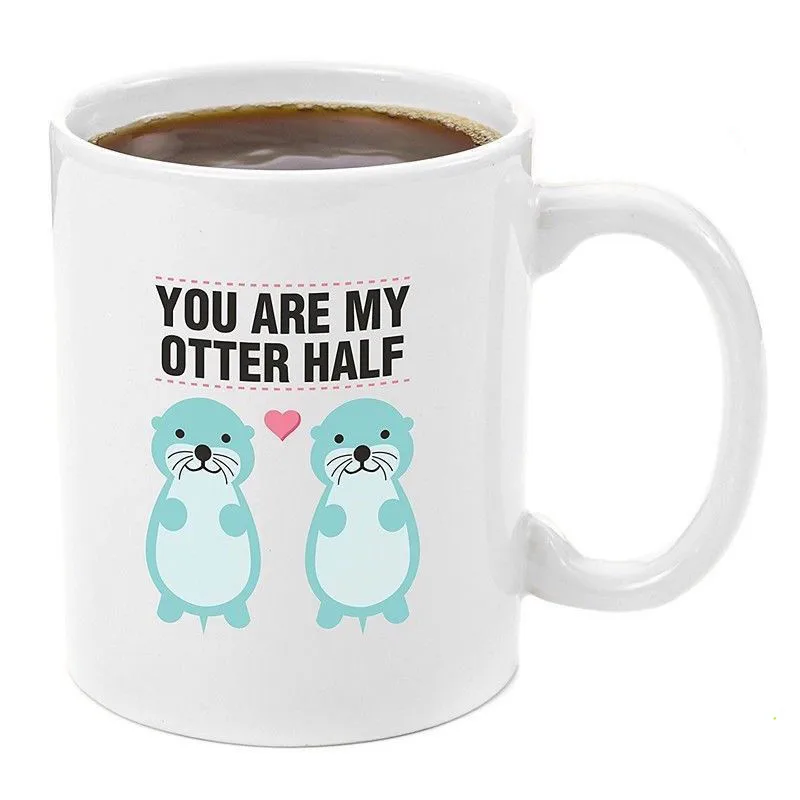 Kawaii You Are My Otter Half Coffee Mug Cute Otter Couple Wedding Anniversary Gifts Unique Love Engagement Gift Ceramic Mug cup
Kawaii You Are My Otter Half Coffee Mug Cute Otter Couple Wedding Anniversary Gifts Unique Love Engagement Gift Ceramic Mug cup